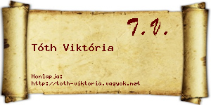Tóth Viktória névjegykártya