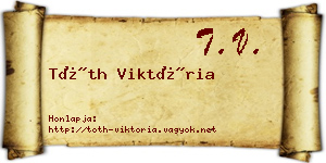 Tóth Viktória névjegykártya